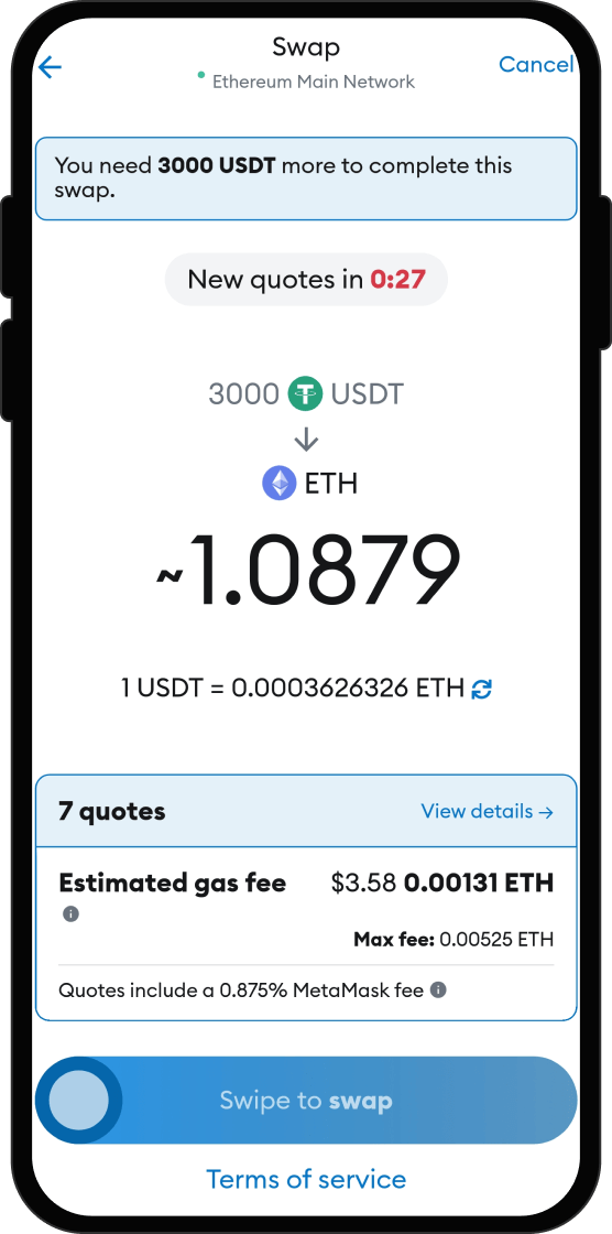 Swap Your USDT for UNUS SED LEO